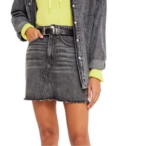 Rag & Bone Gray denim Mini Skirt
